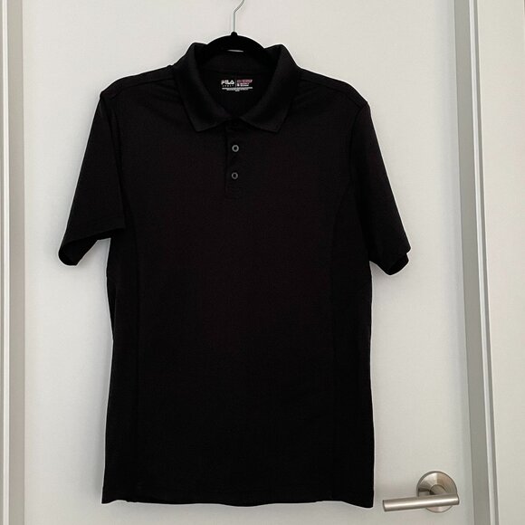 Fila Sport Golf Shirt Short Sleeve Black Medium - Picture 1 of 4
